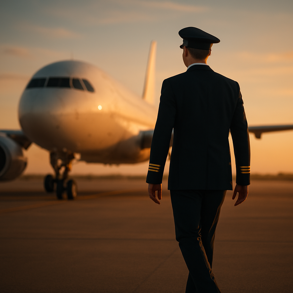 Pilote de ligne canadien aux commandes d'un avion