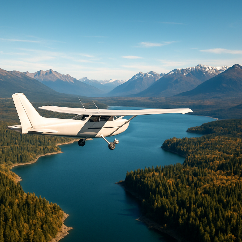 Avion survolant la frontière entre les États-Unis et le Canada