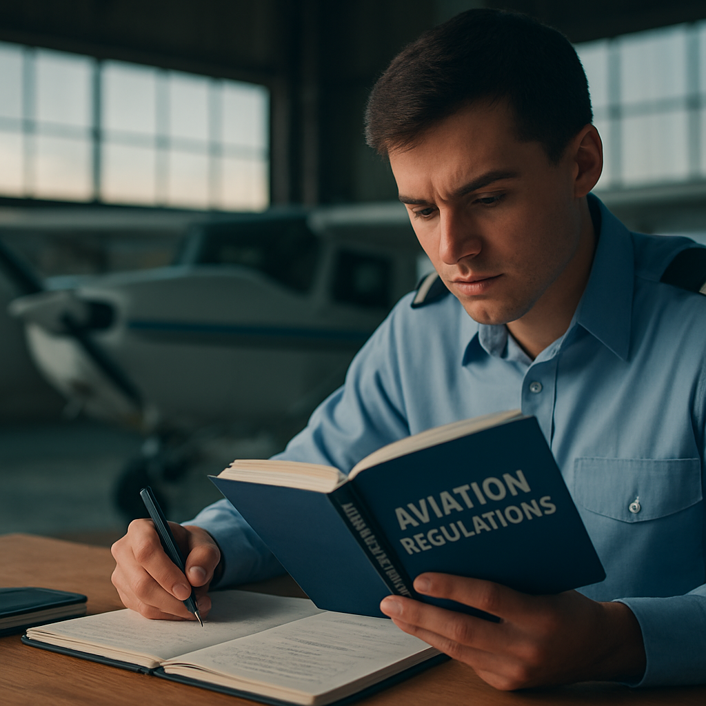 Élève-pilote révisant pour l'examen PSTAR de Transport Canada